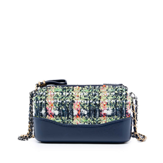 Tweed Gabrielle Double Zip Clutch with Chain - Image 1