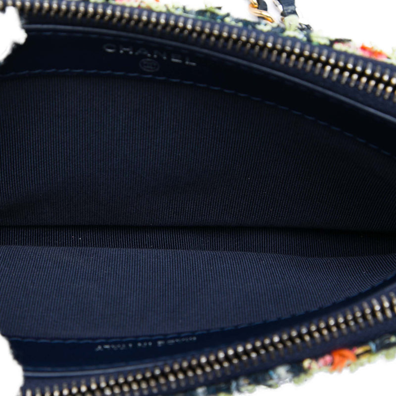 Tweed Gabrielle Double Zip Clutch with Chain - Image 4