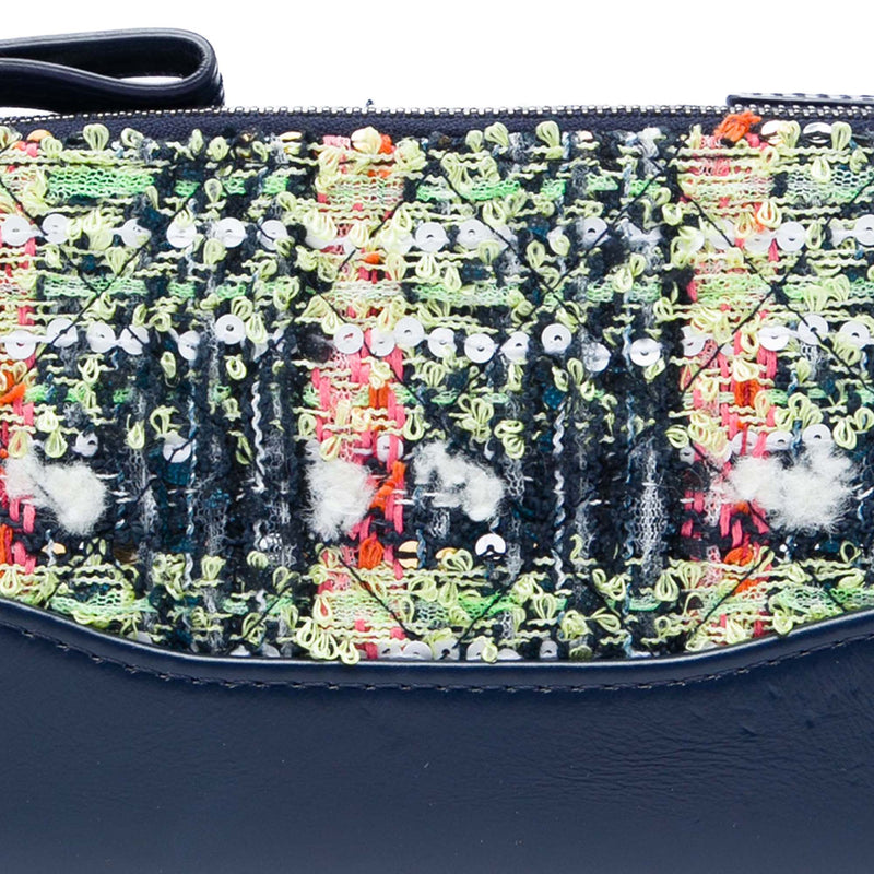 Tweed Gabrielle Double Zip Clutch with Chain - Image 5