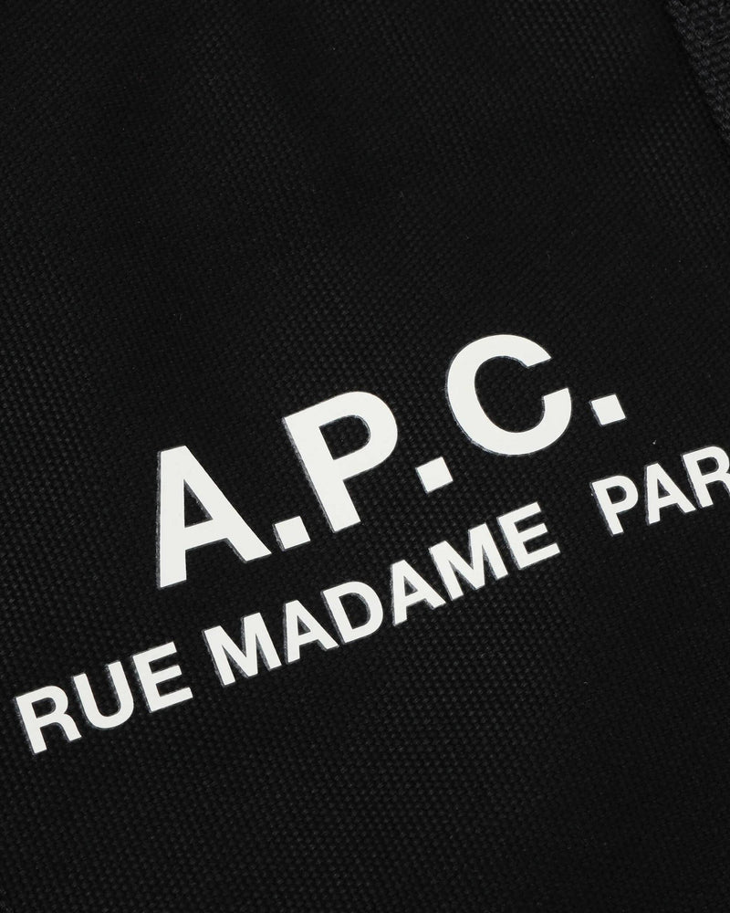 A.p.c. Cotton Canvas Crossbody Bag — Black