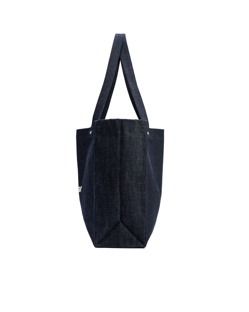 A.p.c. Logo-Print Cotton Canvas Tote Bag — Navy