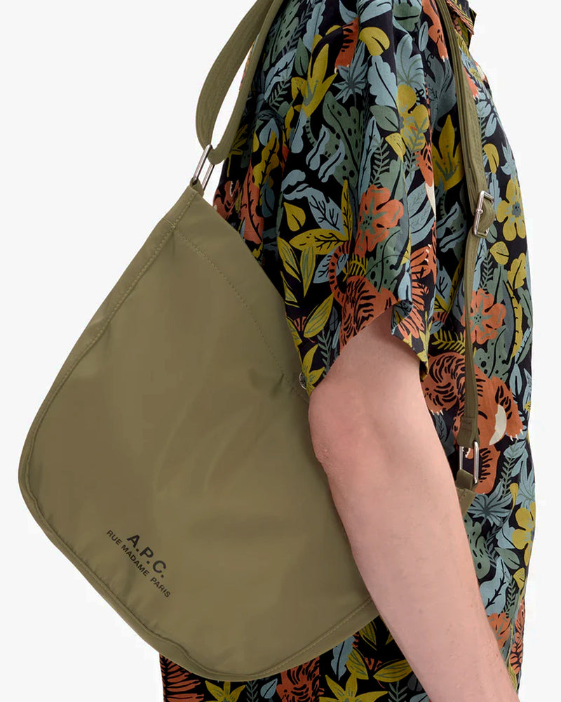 A.p.c. Journal Small Shoulder Bag — Beige Polyester