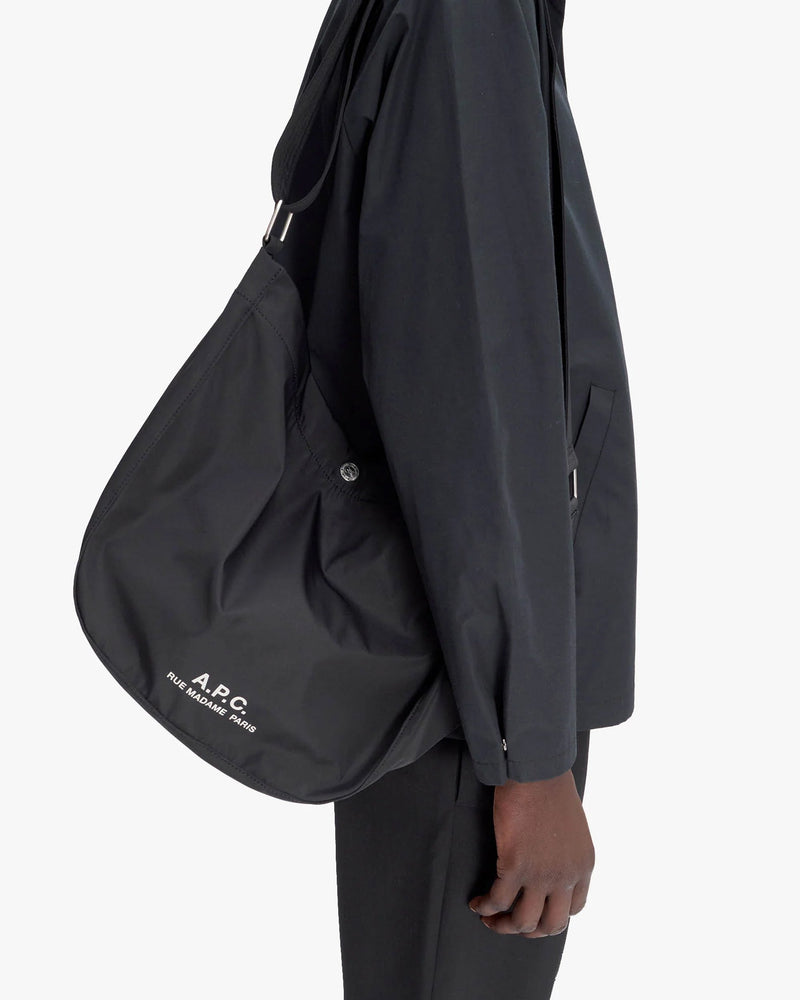 A.p.c. Journal Shoulder Bag — Black Polyester