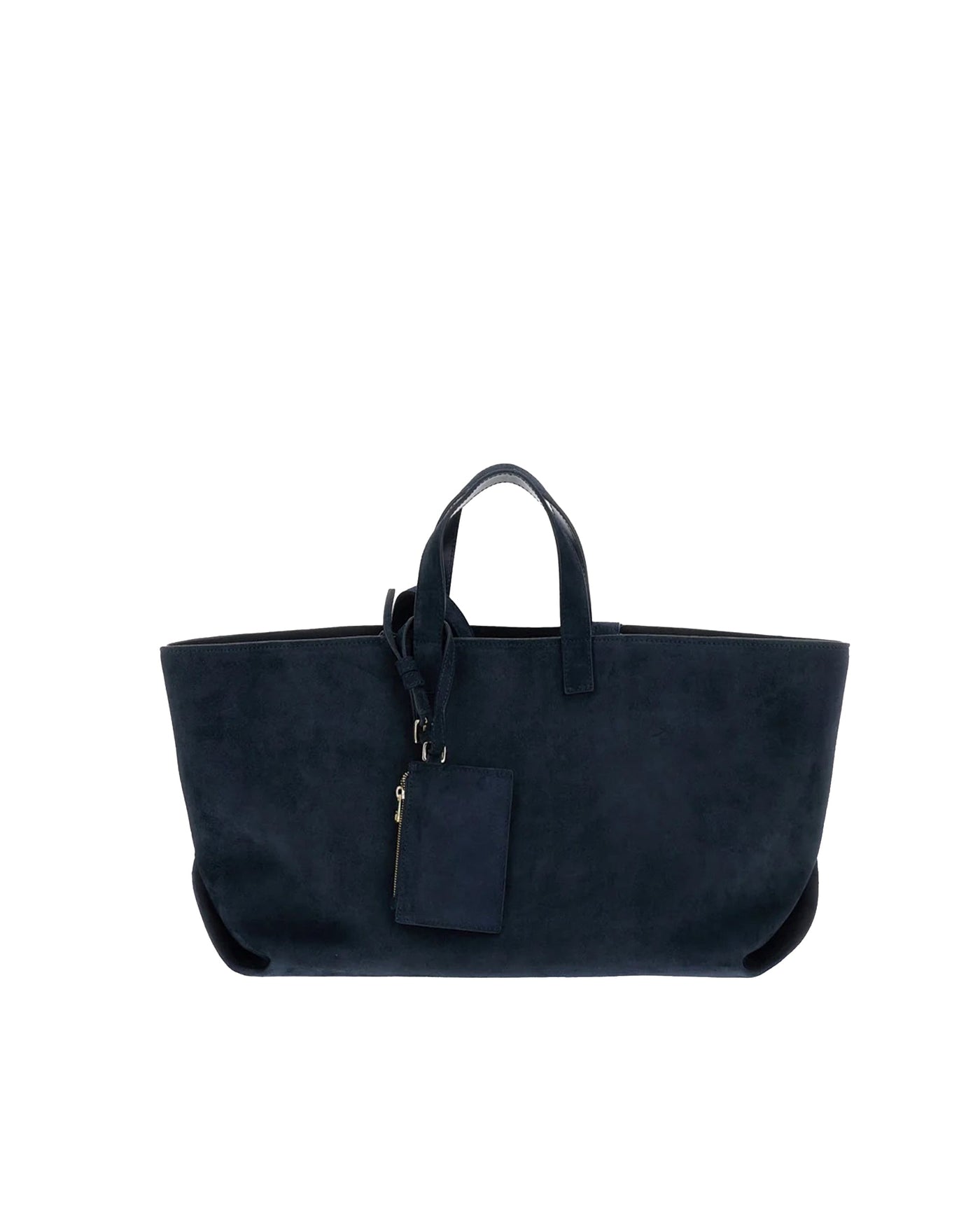 A.p.c. Suede Calfskin Tote Bag — Navy