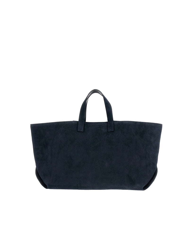A.p.c. Suede Calfskin Tote Bag — Navy