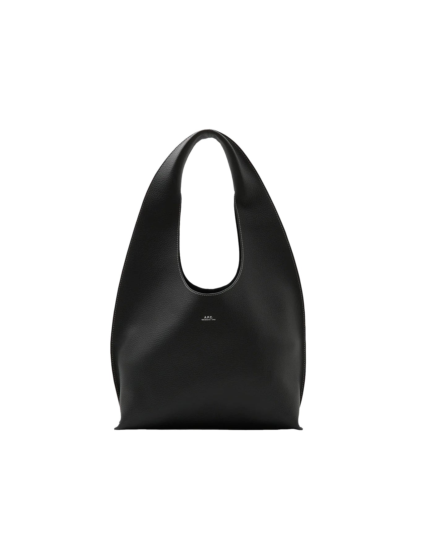 A.p.c. La Neige Shoulder Bag — Black Cowskin
