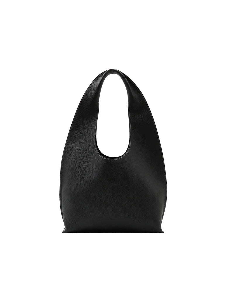 A.p.c. La Neige Shoulder Bag — Black Cowskin