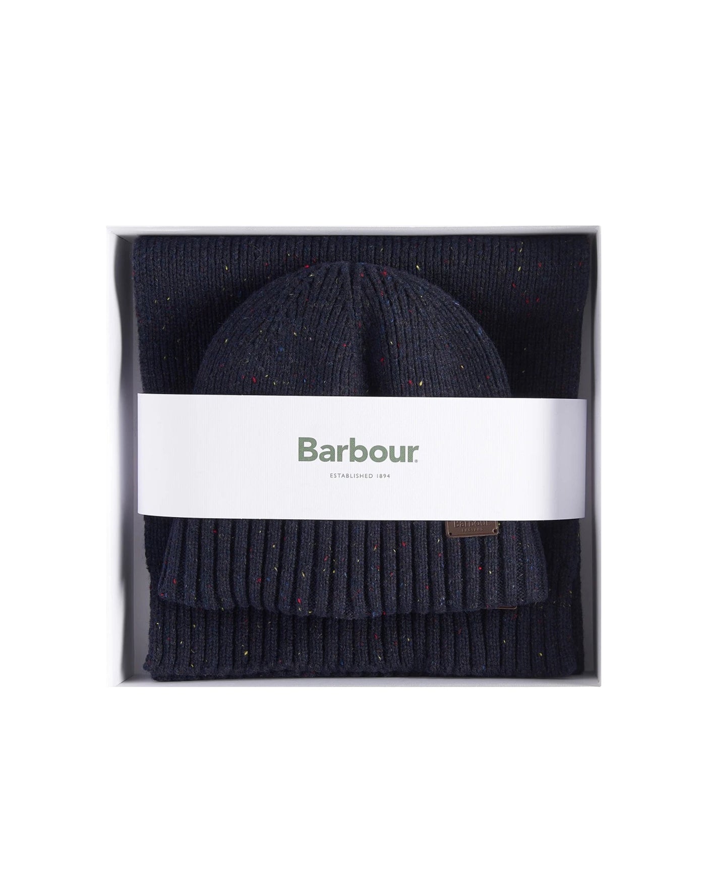 Barbour Mgs0047 Beanie And Scarf Set — Navy Acrylic Baseball Caps