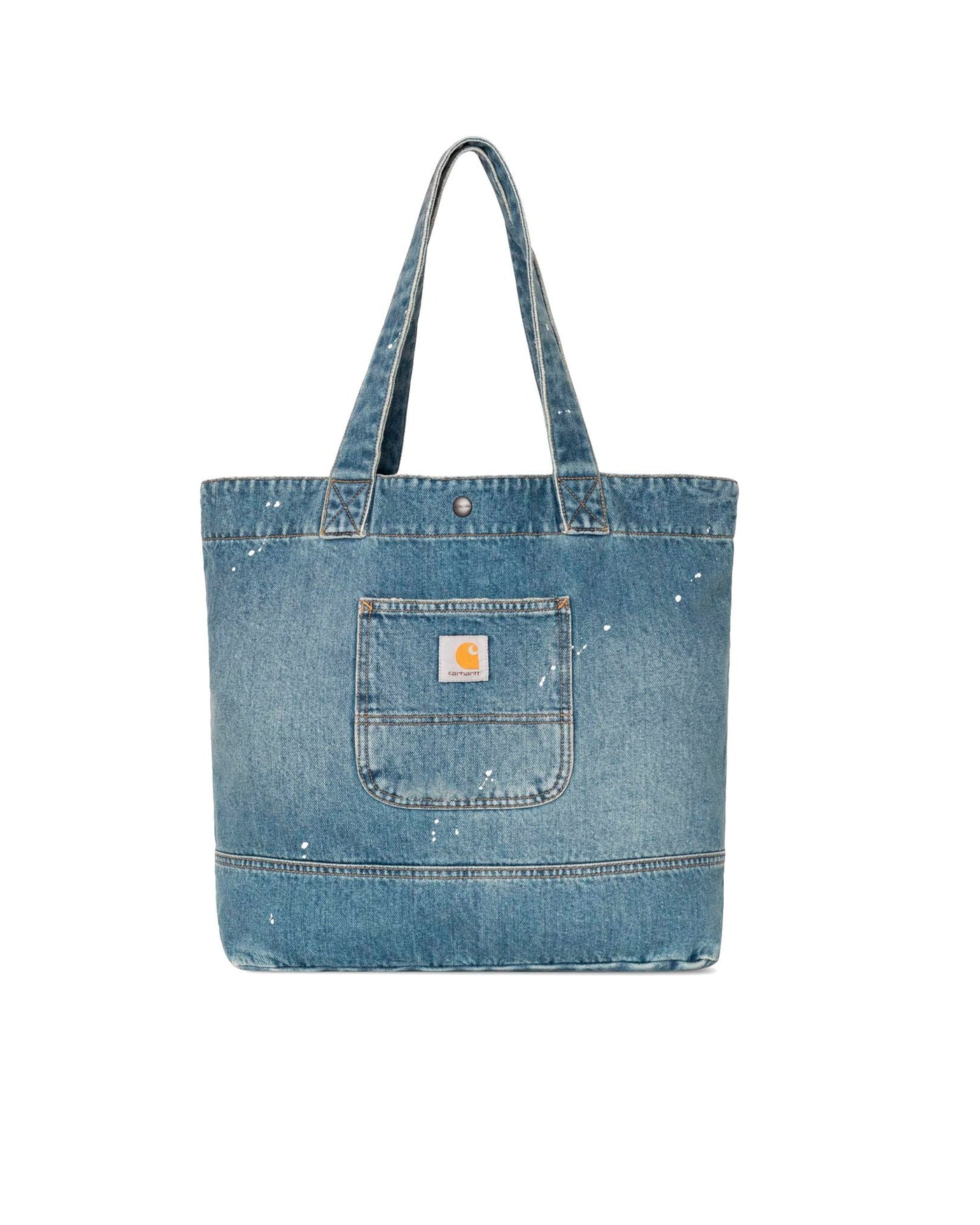 Carhartt Wip Destroy-Wash Denim Tote Bag — Blue Cotton 'smith'