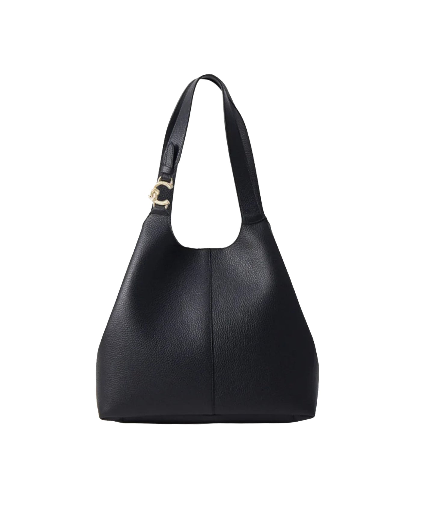 Coccinelle Shoulder Bag — Black Bovine Leather; Lining: Pu