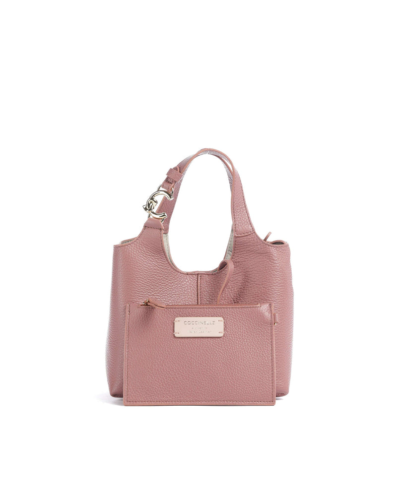 Coccinelle C-Easy Shoulder Bag — Pink Bovine Leather; Lining: Pu