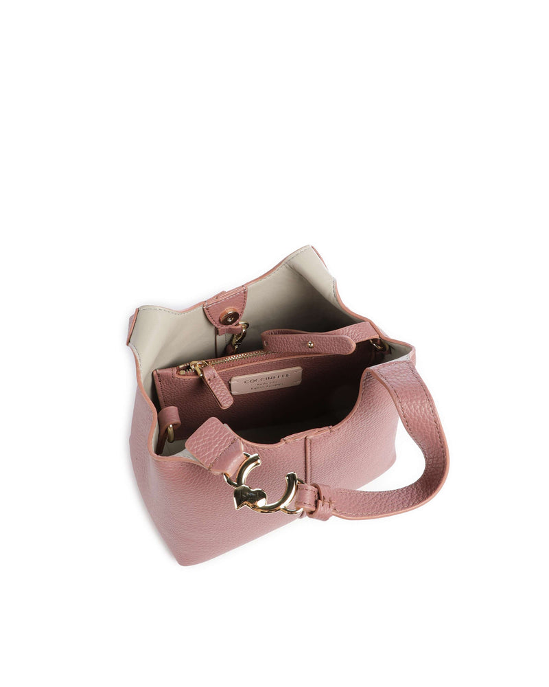 Coccinelle C-Easy Shoulder Bag — Pink Bovine Leather; Lining: Pu