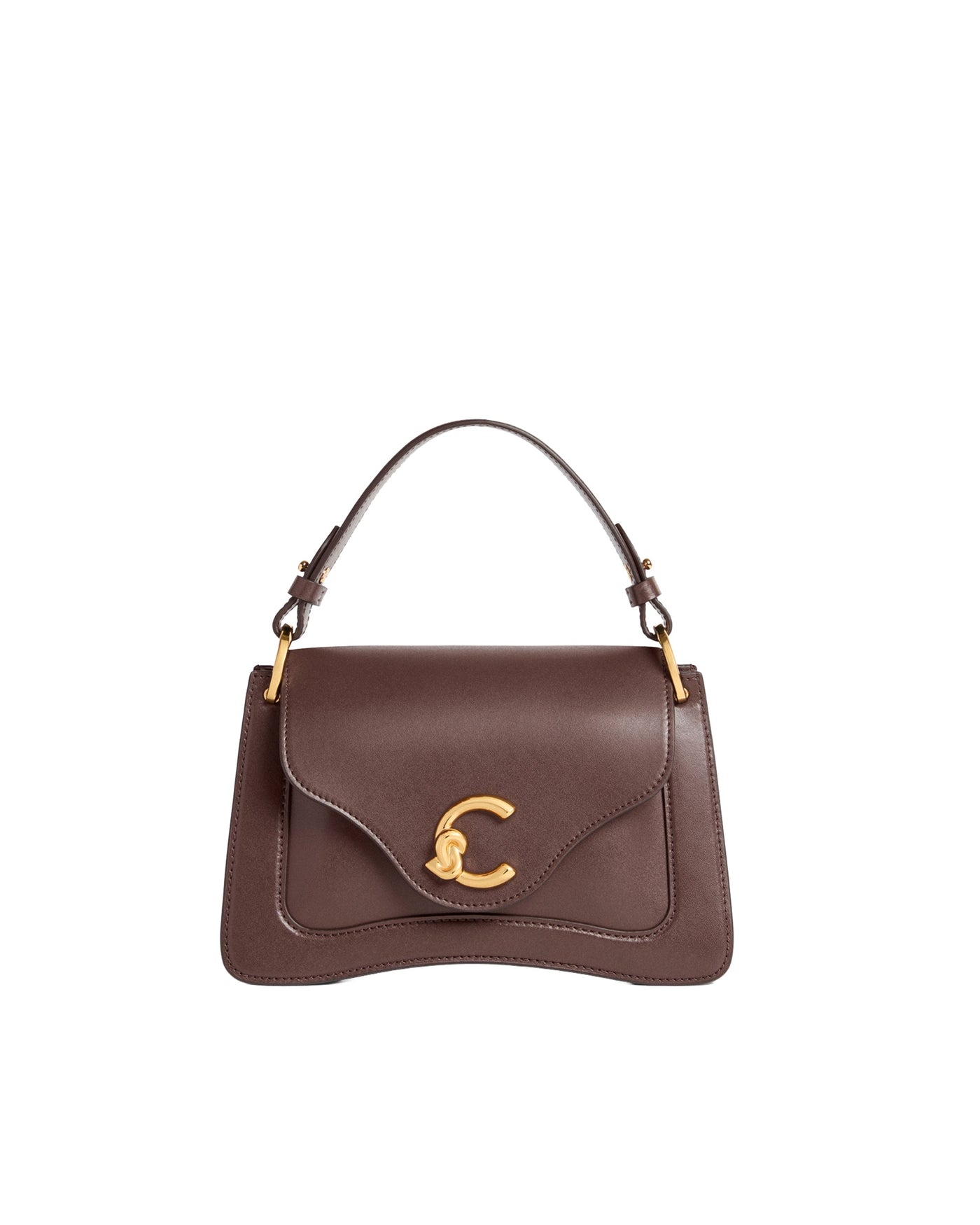 Coccinelle C-Me Small Shoulder Bag — Brown