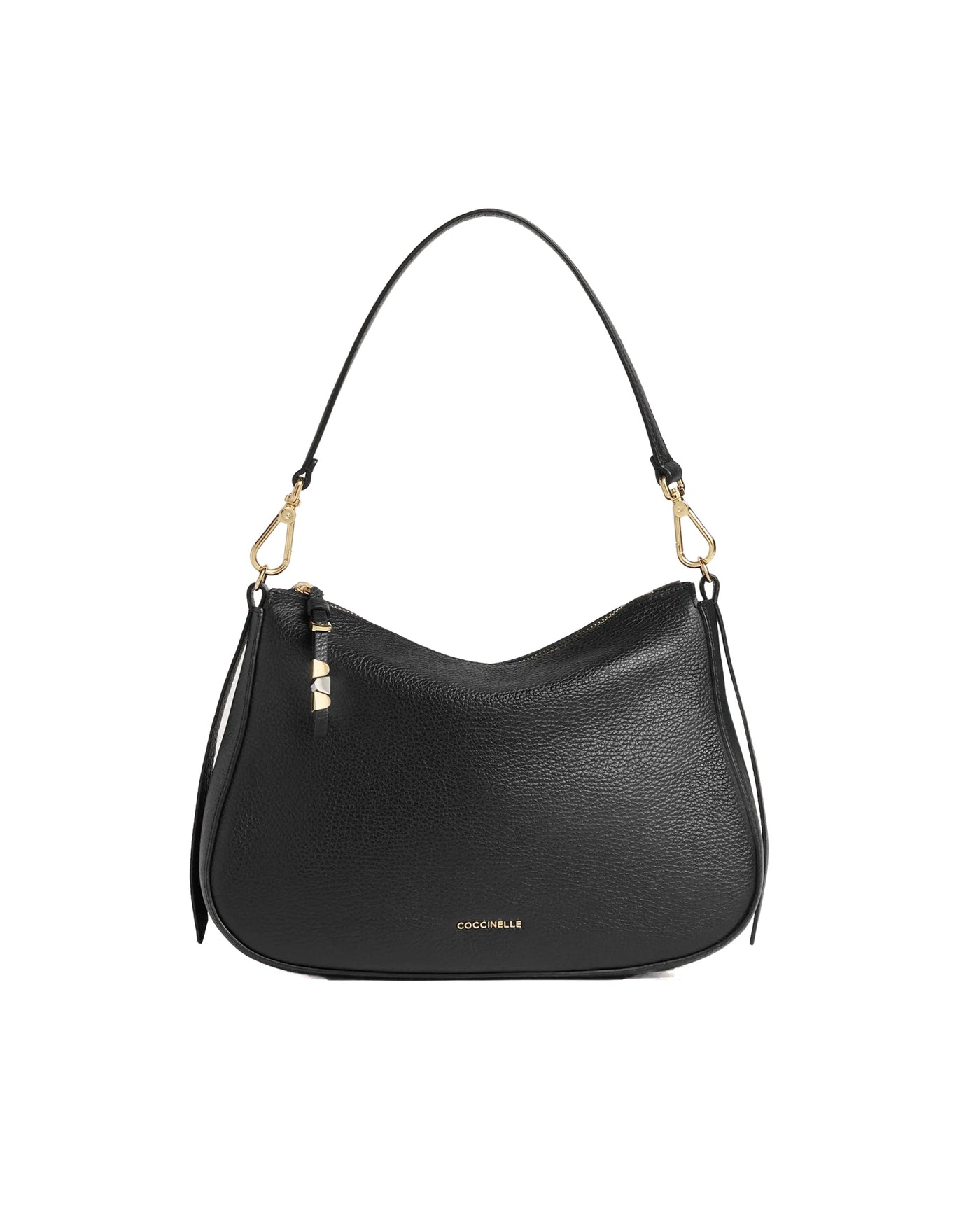 Coccinelle Nory Shoulder Bag — Black Bovine Leather