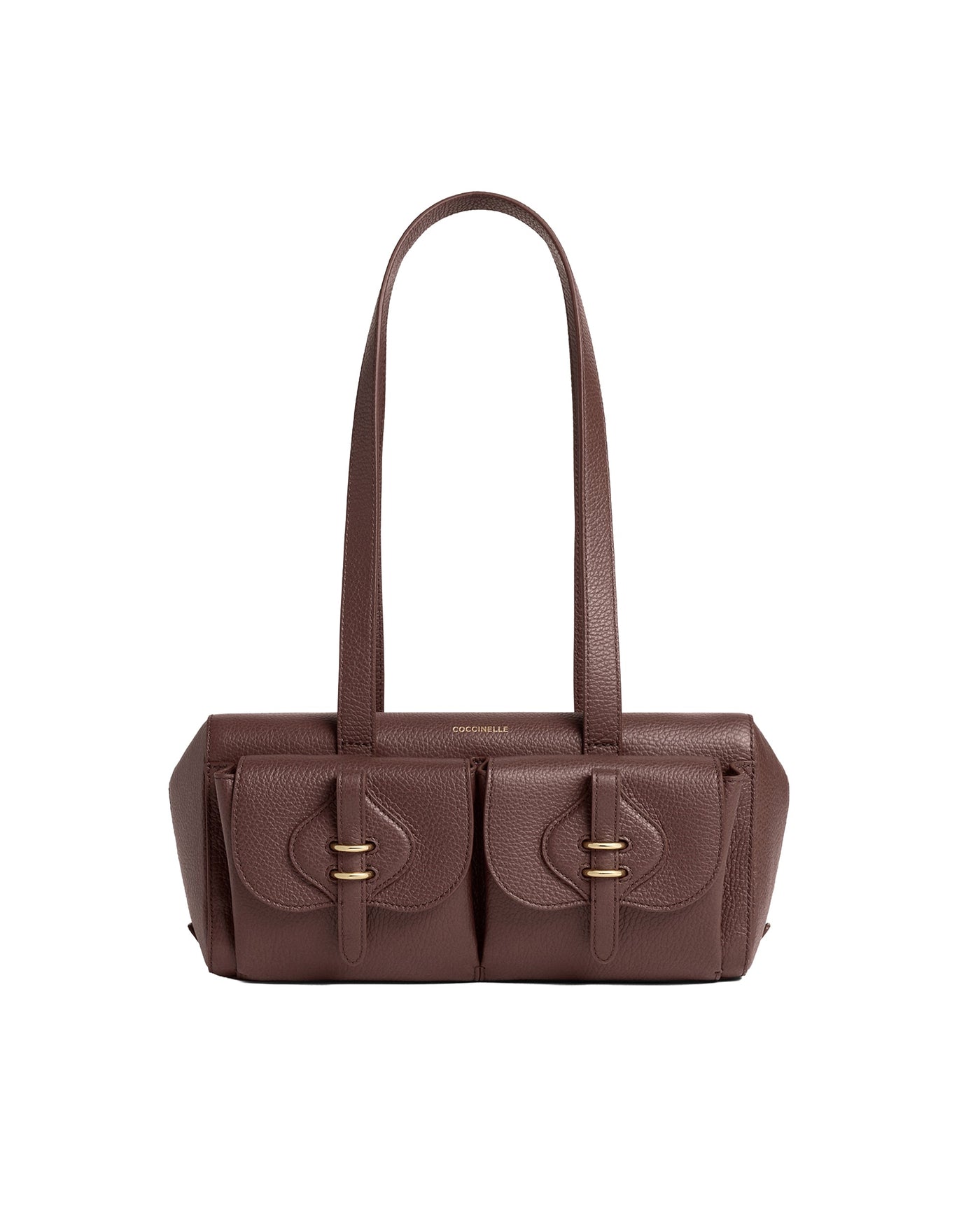 Coccinelle Mavery Pocket Shoulder Bag — Brown
