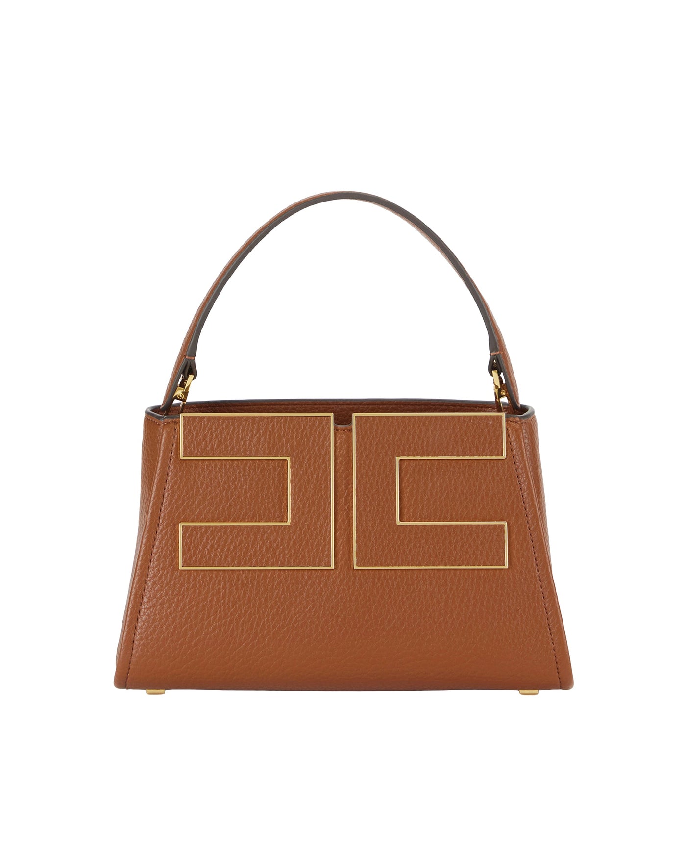 Elisabetta Franchi Top Handle Bag — Brown Polyester