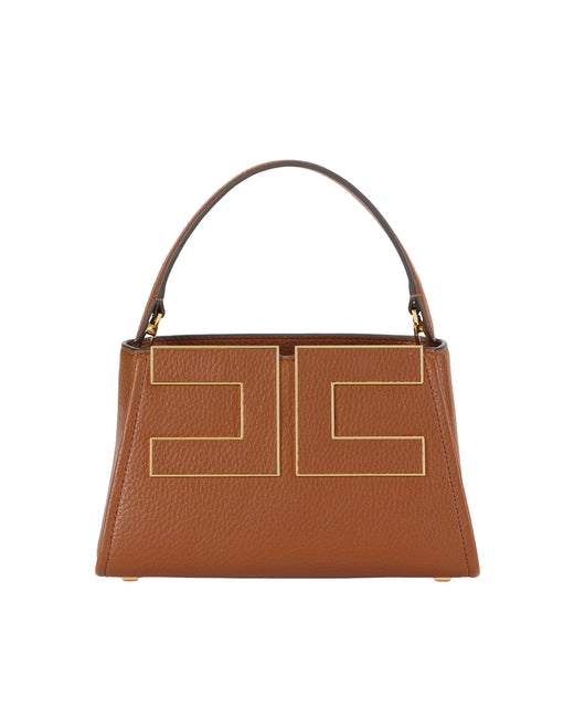 Elisabetta Franchi Top Handle Bag — Brown Polyester