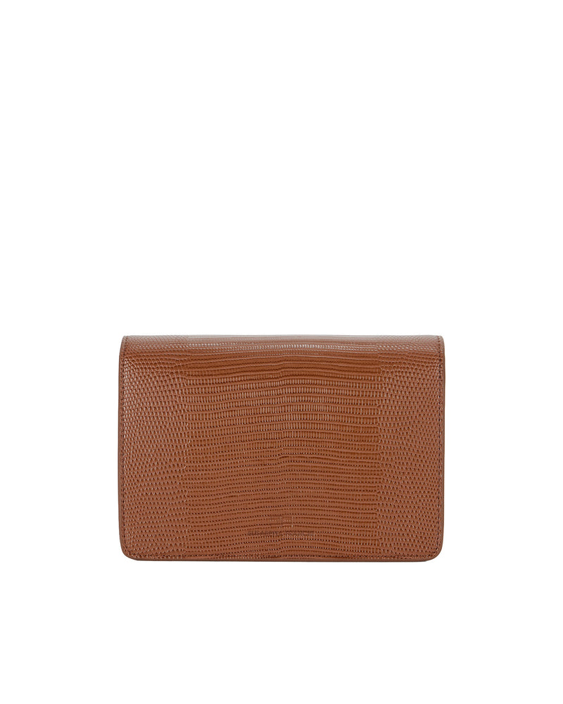 Elisabetta Franchi Shoulder Bag — Bronze Polyester Polyurethane