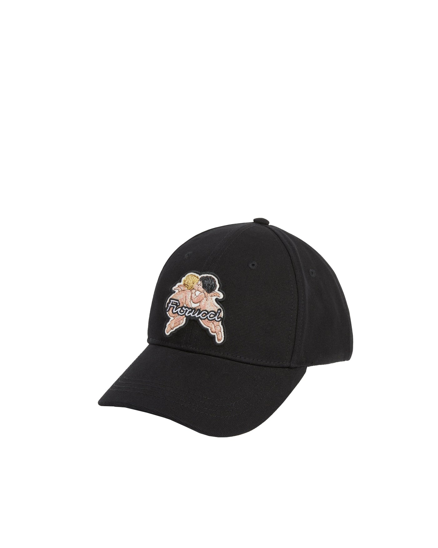 Fiorucci U01fpaha135 Angels Patch Embroidered Baseball Cap — Black Cotton Caps