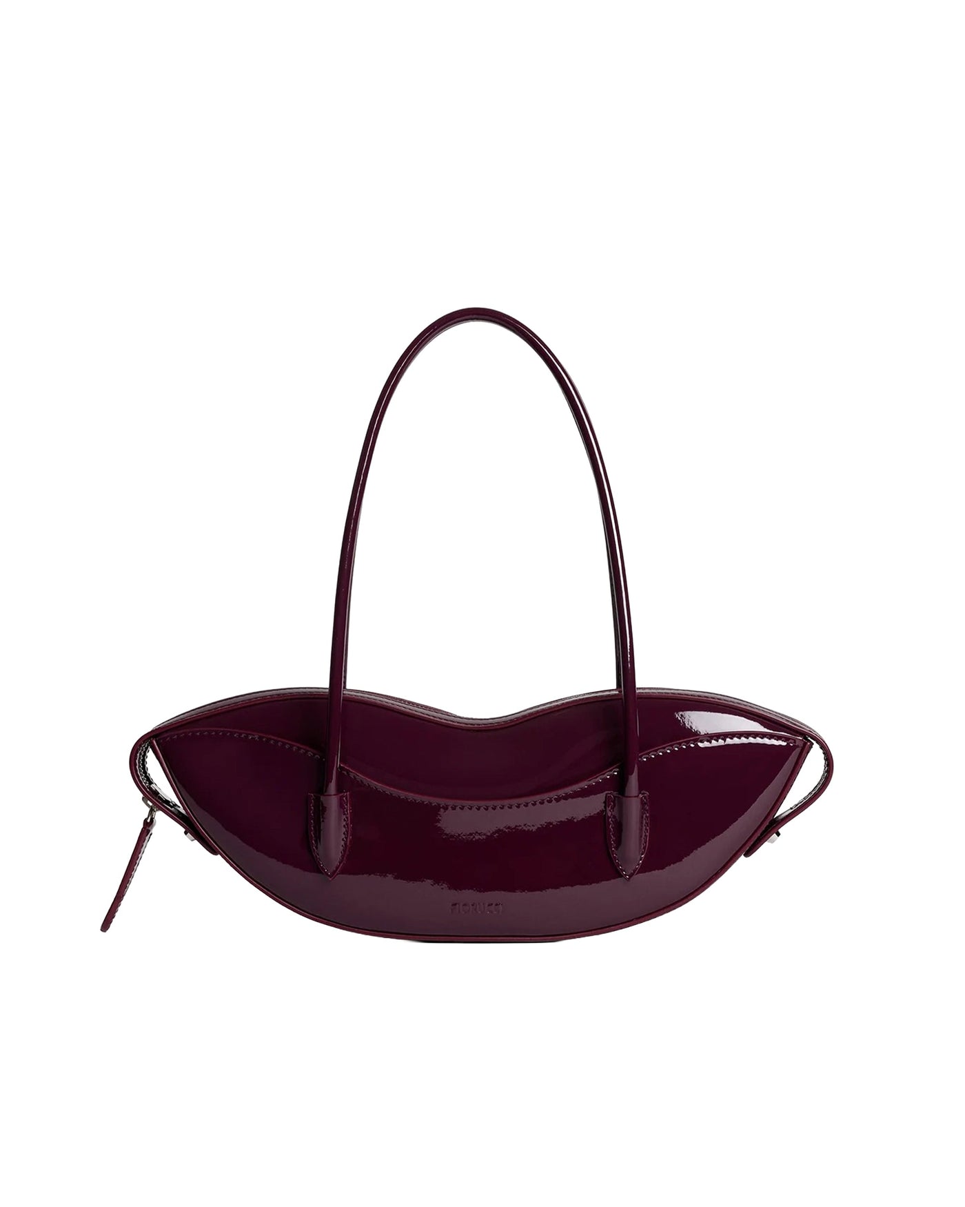 Fiorucci Lips Shoulder Bag — Burgundy Polyurethane