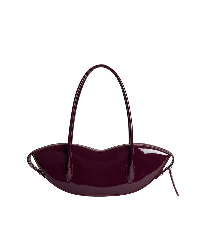 Fiorucci Lips Shoulder Bag — Burgundy Polyurethane