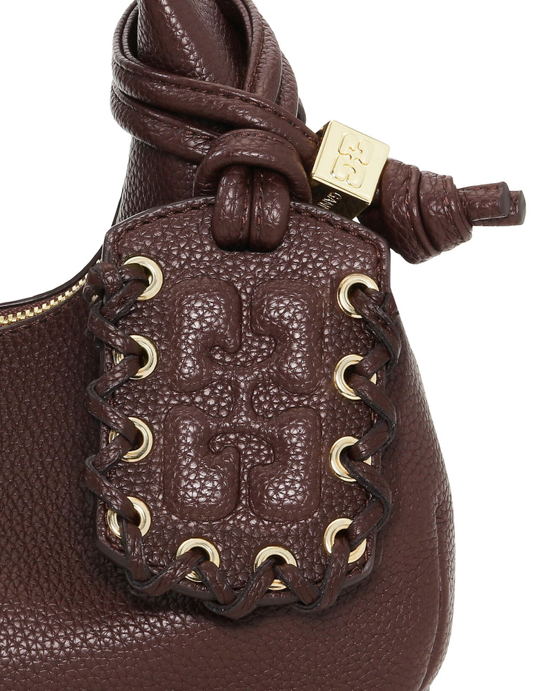 Ganni Eco-Leather Hobo Bag — Brown