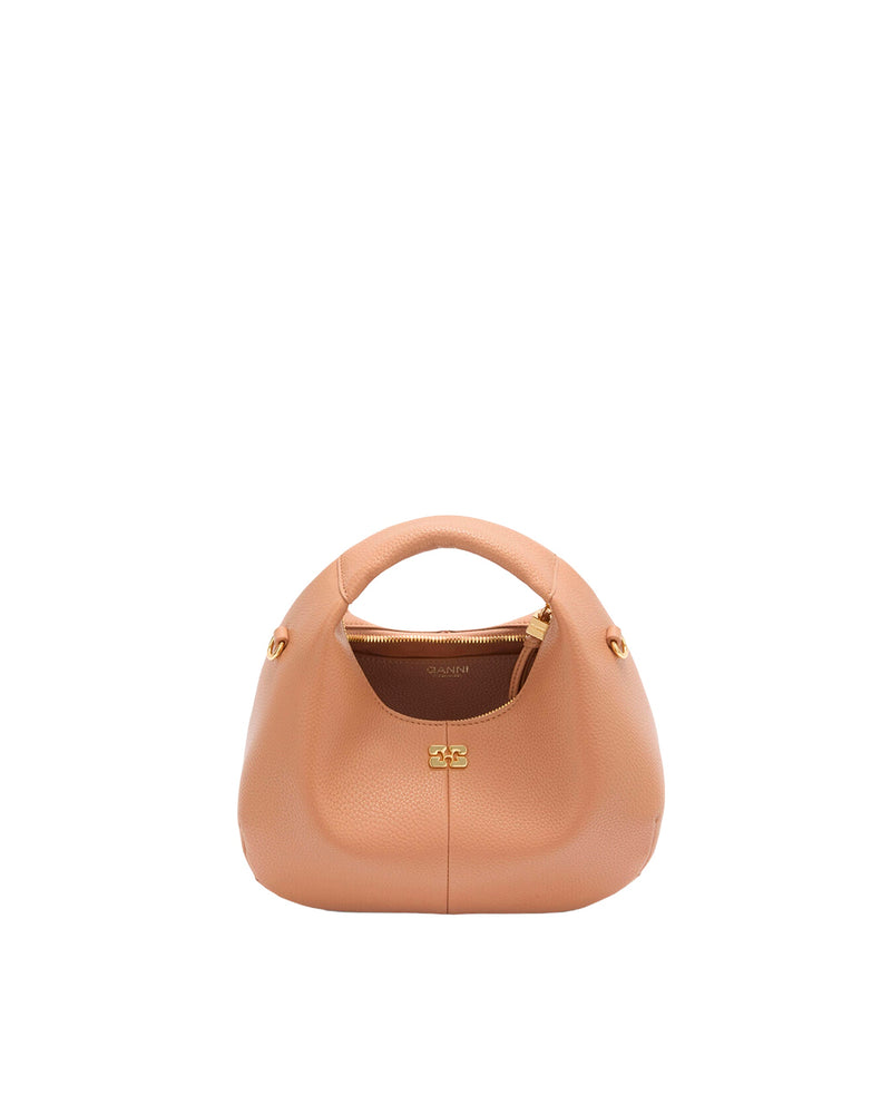 Ganni Eco-Friendly Polyurethane Hobo Bag — Brown