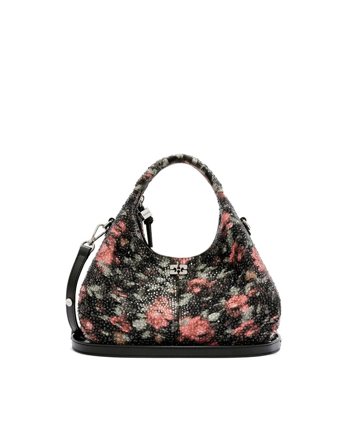Ganni Hobo Bag — Black Recycled Cotton