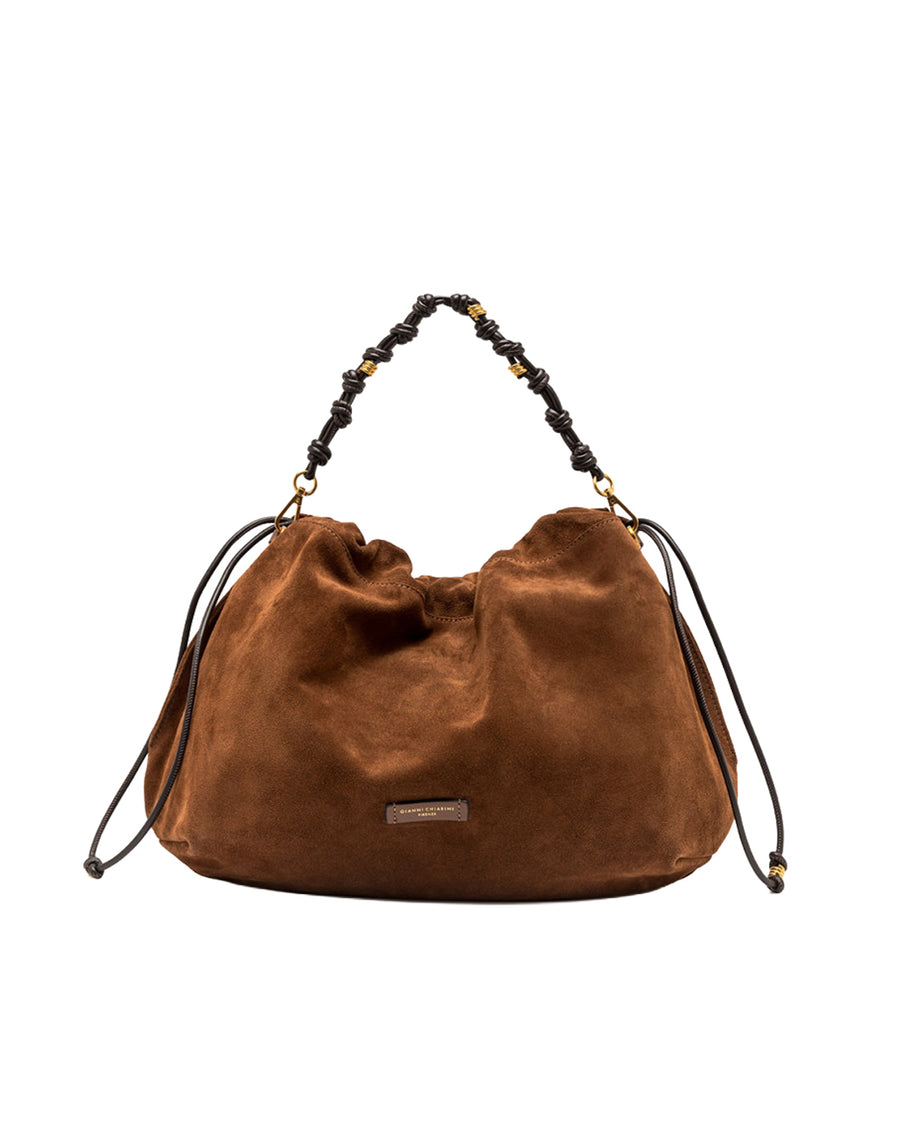 Gianni Chiarini Suede Shoulder Bag — Brown