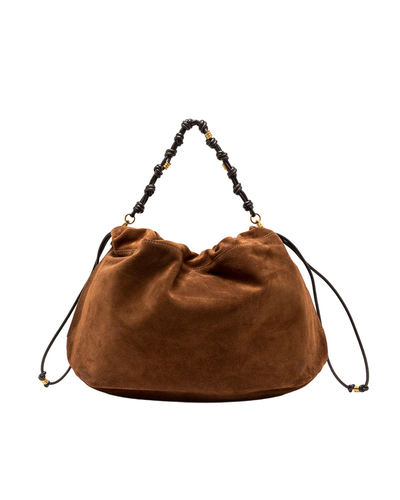 Gianni Chiarini Suede Shoulder Bag — Brown