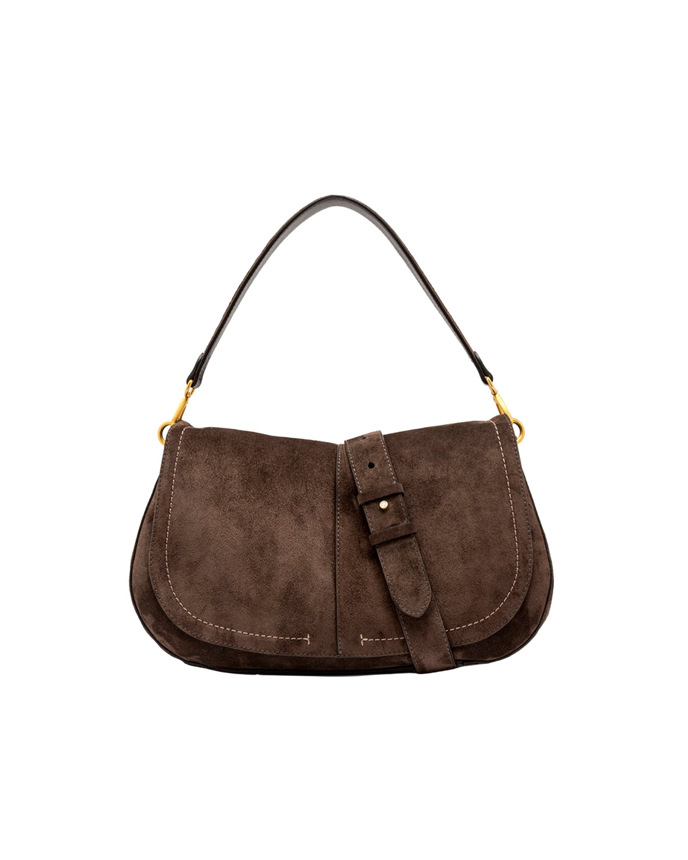 Gianni Chiarini Helena Round Shoulder Bag — Brown