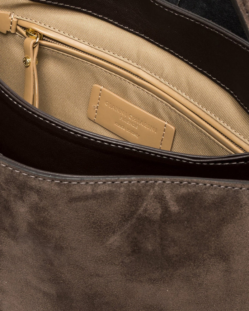 Gianni Chiarini Helena Round Shoulder Bag — Brown