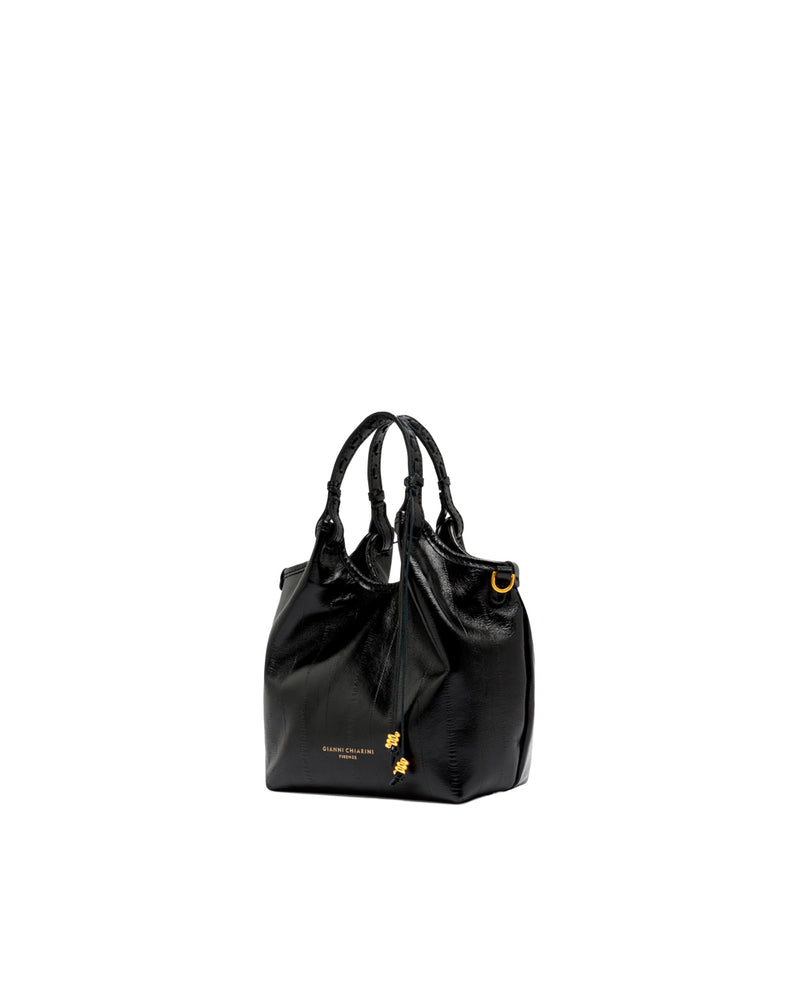 Gianni Chiarini Dua Shoulder Bag — Black Cow Leather