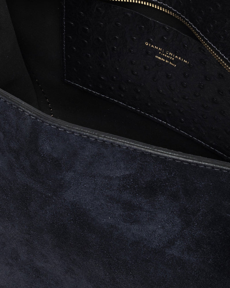 Gianni Chiarini Shoulder Bag — Navy Cow Leather
