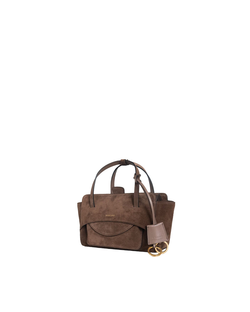 Hidesins Flap S Top Handle Bag — Brown Calf Leather