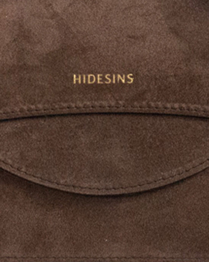 Hidesins Flap S Top Handle Bag — Brown Calf Leather