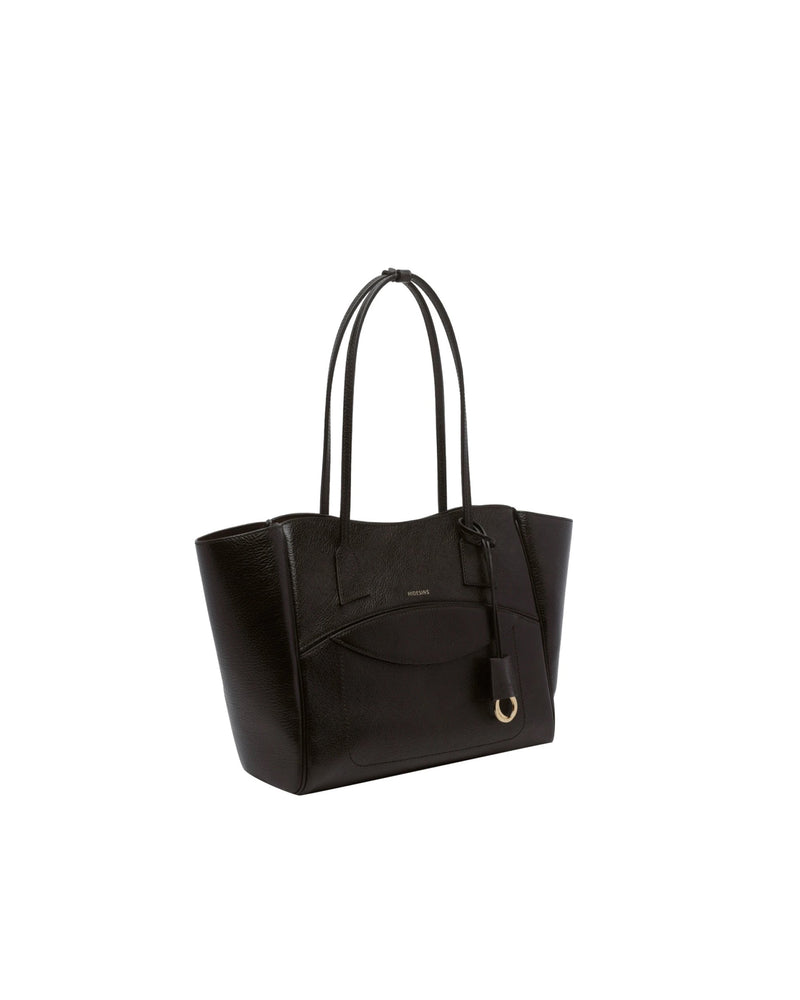 Hidesins Calf Leather Tote Bag — Black