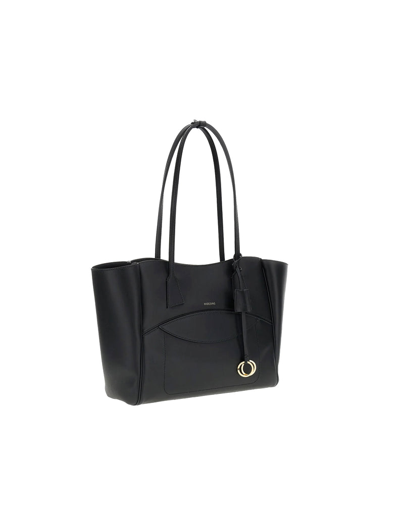 Hidesins Calf Leather Shoulder Bag — Black