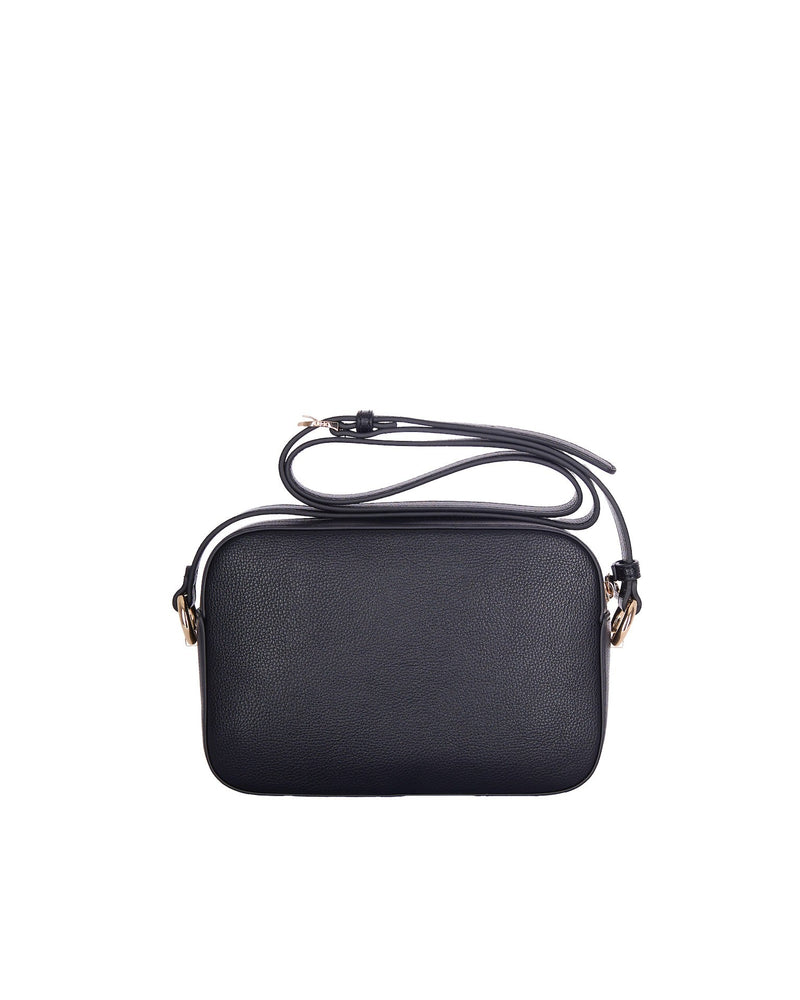 Liu Jo Textured Polyurethane Crossbody Bag — Black