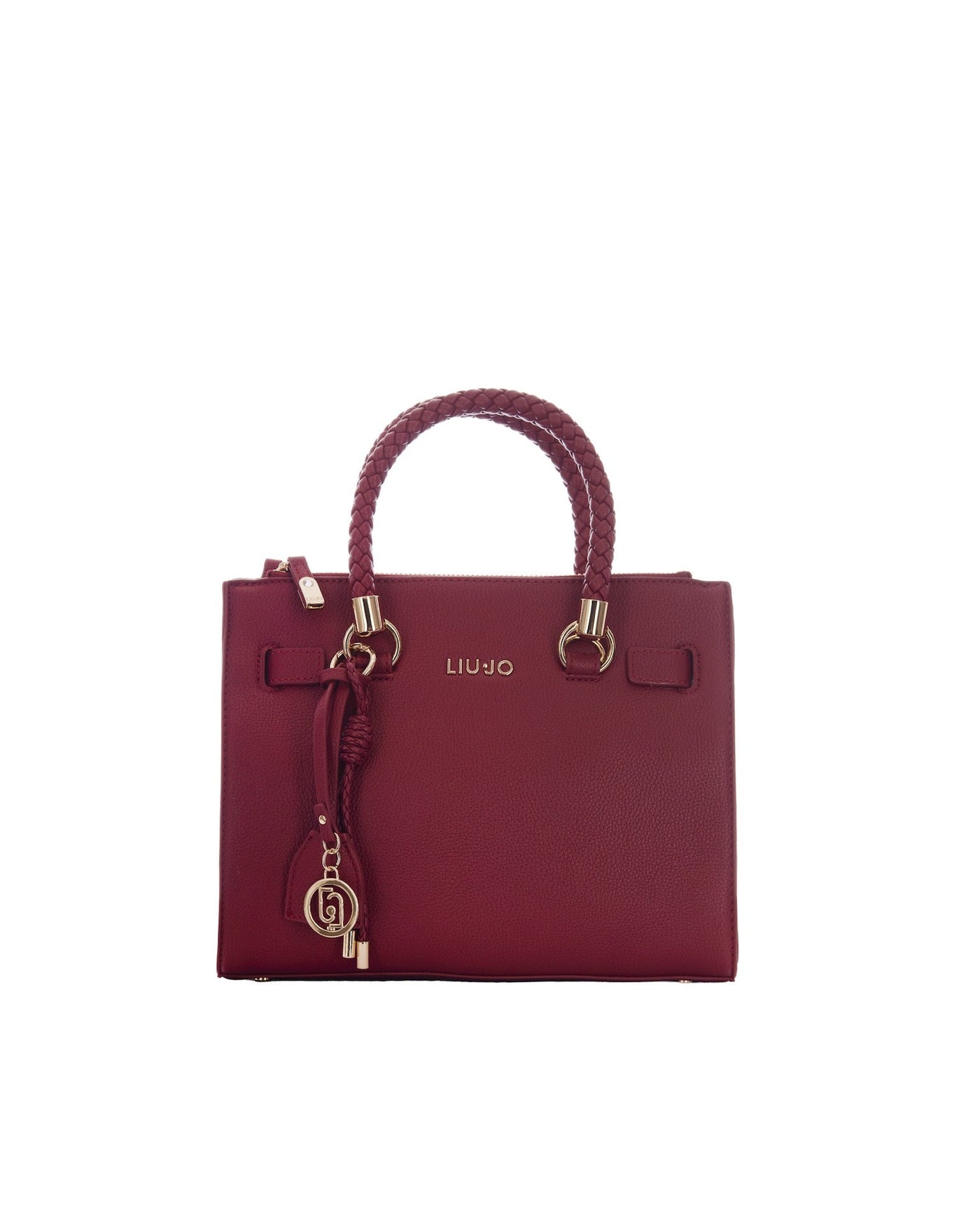 Liu Jo Eco-Leather Top-Handle Shoulder Bag — Red Polyurethane