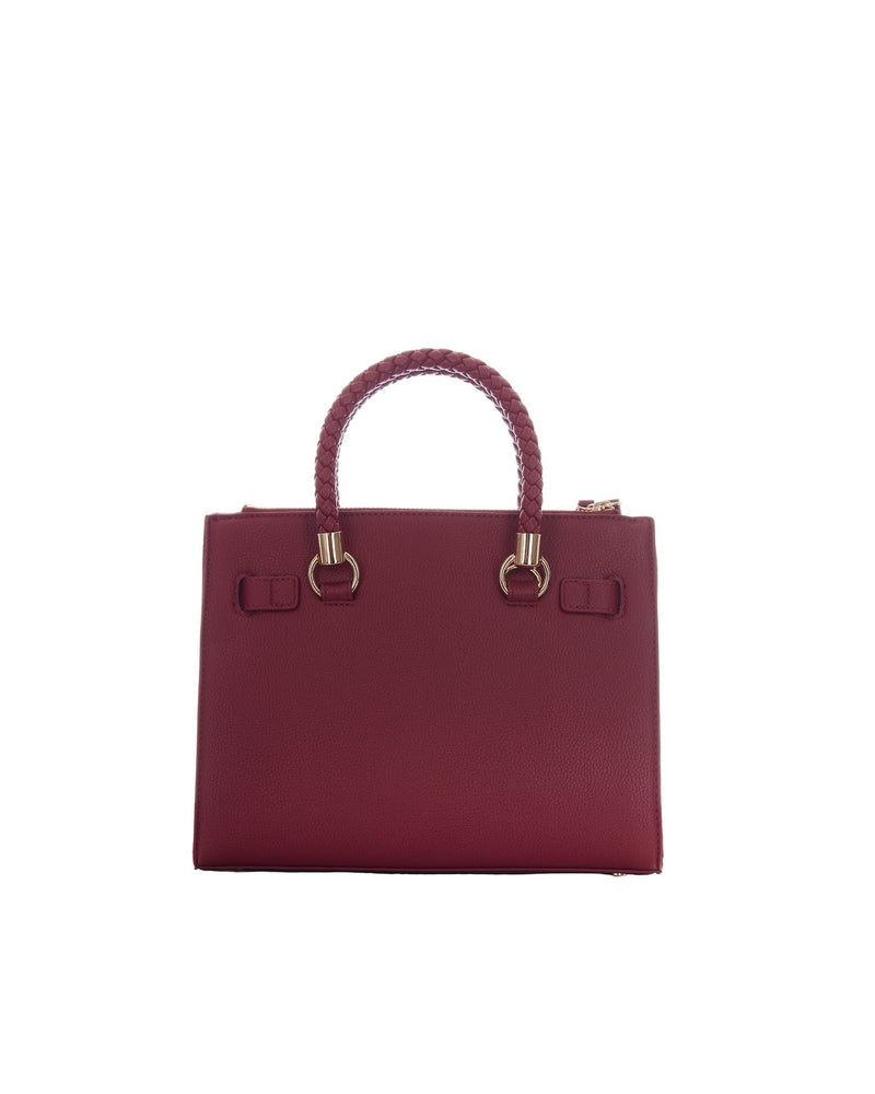 Liu Jo Eco-Leather Top-Handle Shoulder Bag — Red Polyurethane