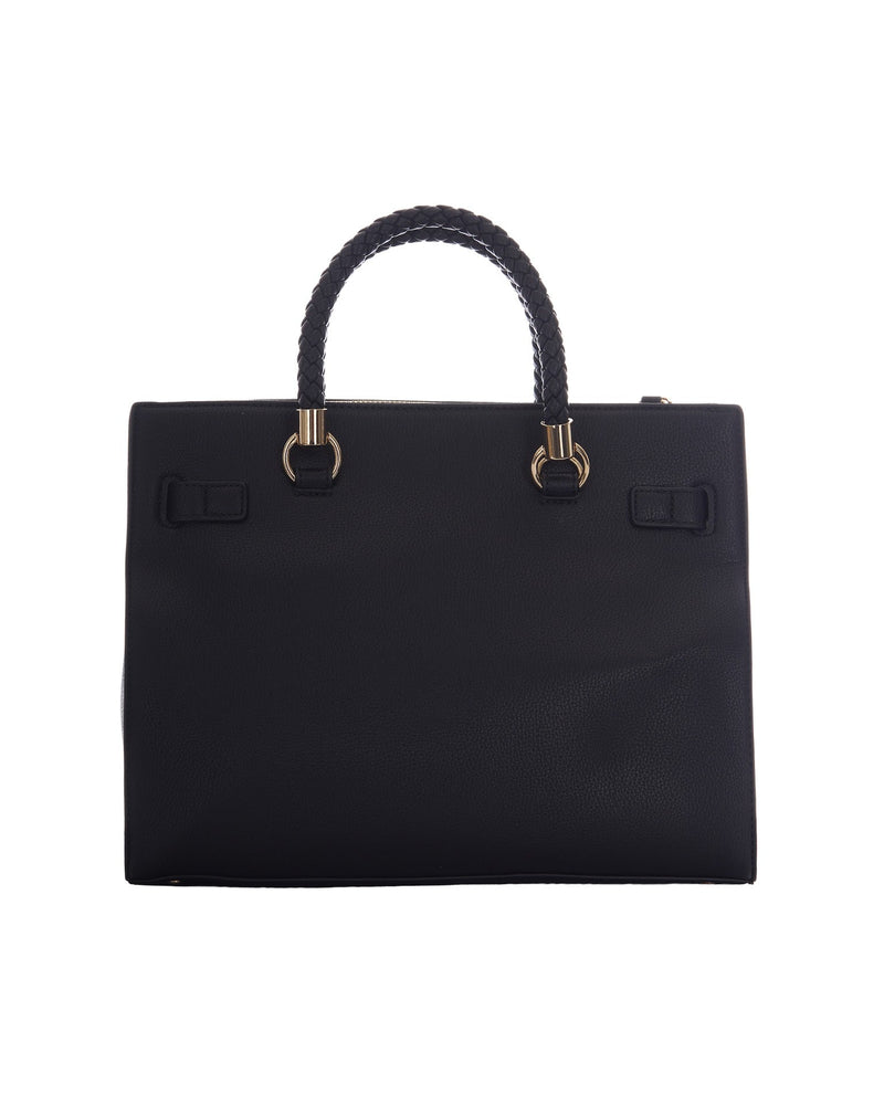 Liu Jo Satchel Bag — Black Polyurethane Top Handle
