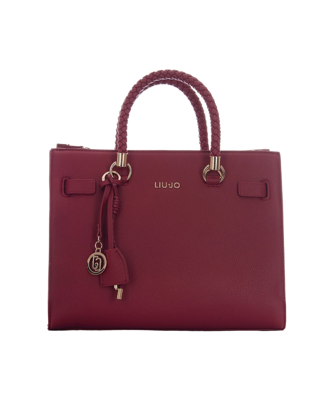 Liu Jo Pebbled Polyurethane Satchel — Red