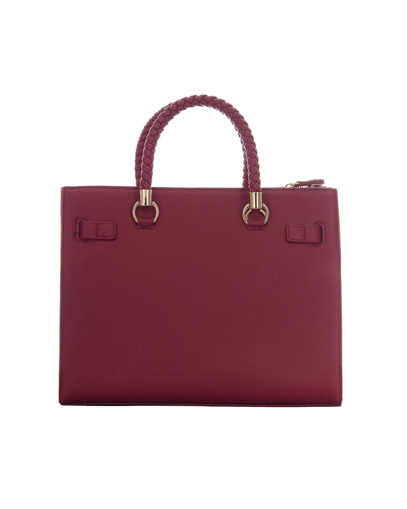 Liu Jo Pebbled Polyurethane Satchel — Red