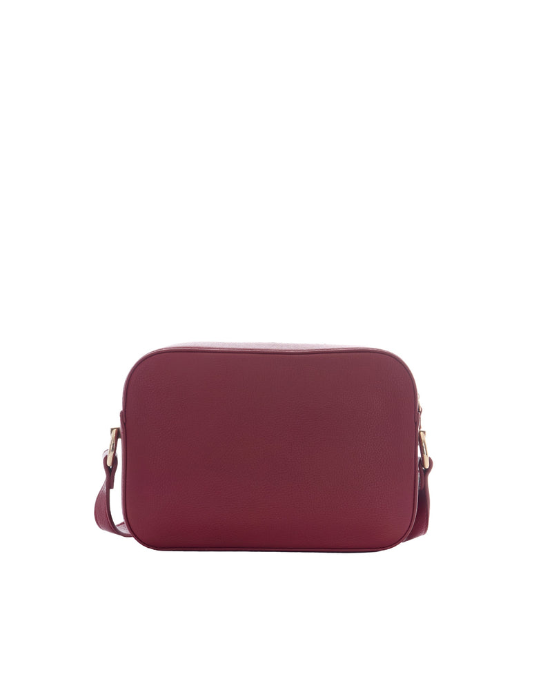 Liu Jo Pebbled Eco-Leather Camera Case Shoulder Bag — Red Polyurethane