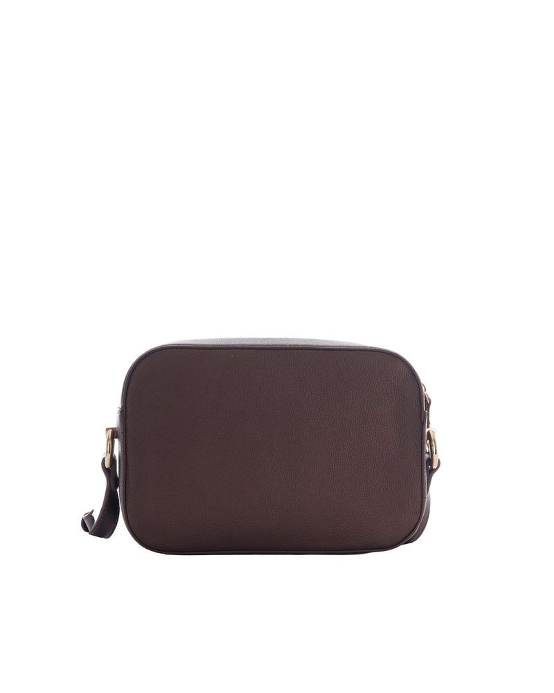 Liu Jo Logo-Embroidered Crossbody Bag — Brown Polyurethane