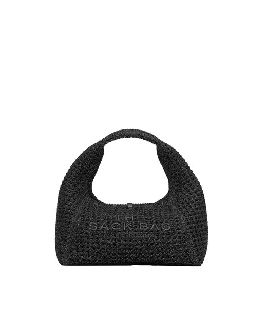 Marc Jacobs Hand-Crocheted Lurex Top Handle Bag — Black Polyester
