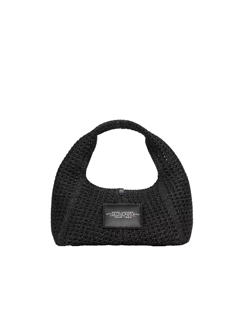 Marc Jacobs Hand-Crocheted Lurex Top Handle Bag — Black Polyester