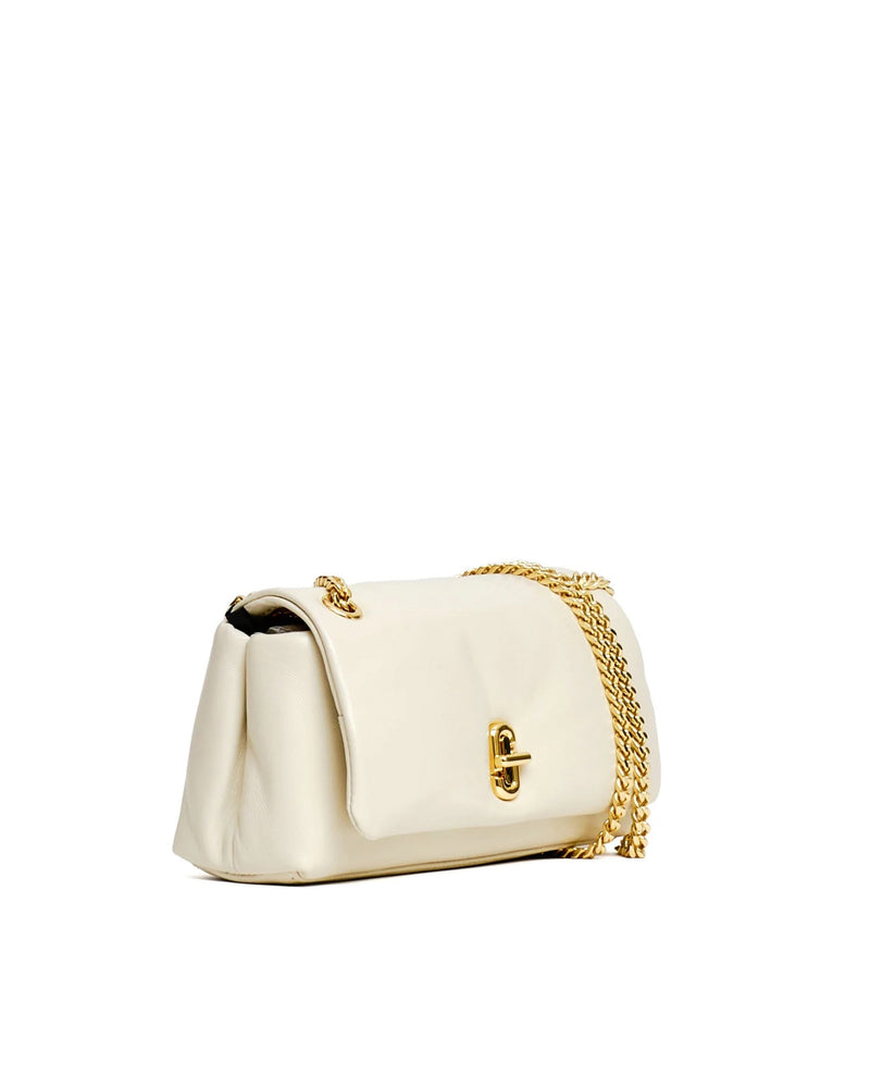 Marc Jacobs Quilted Lambskin Shoulder Bag — White Lamb Leather