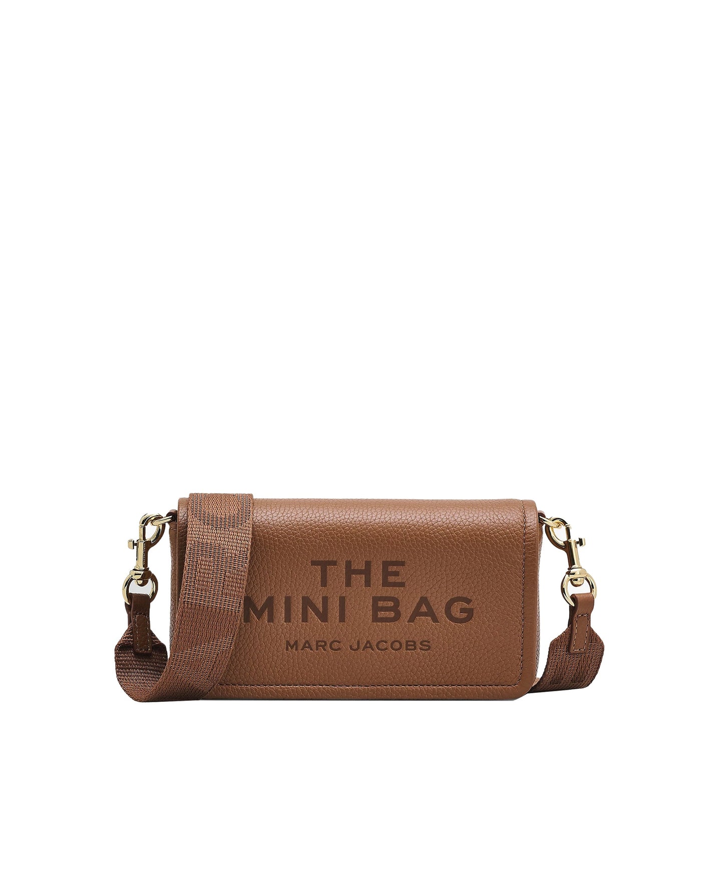 Marc Jacobs Embossed Logo Leather Mini Bag — Brown Cow